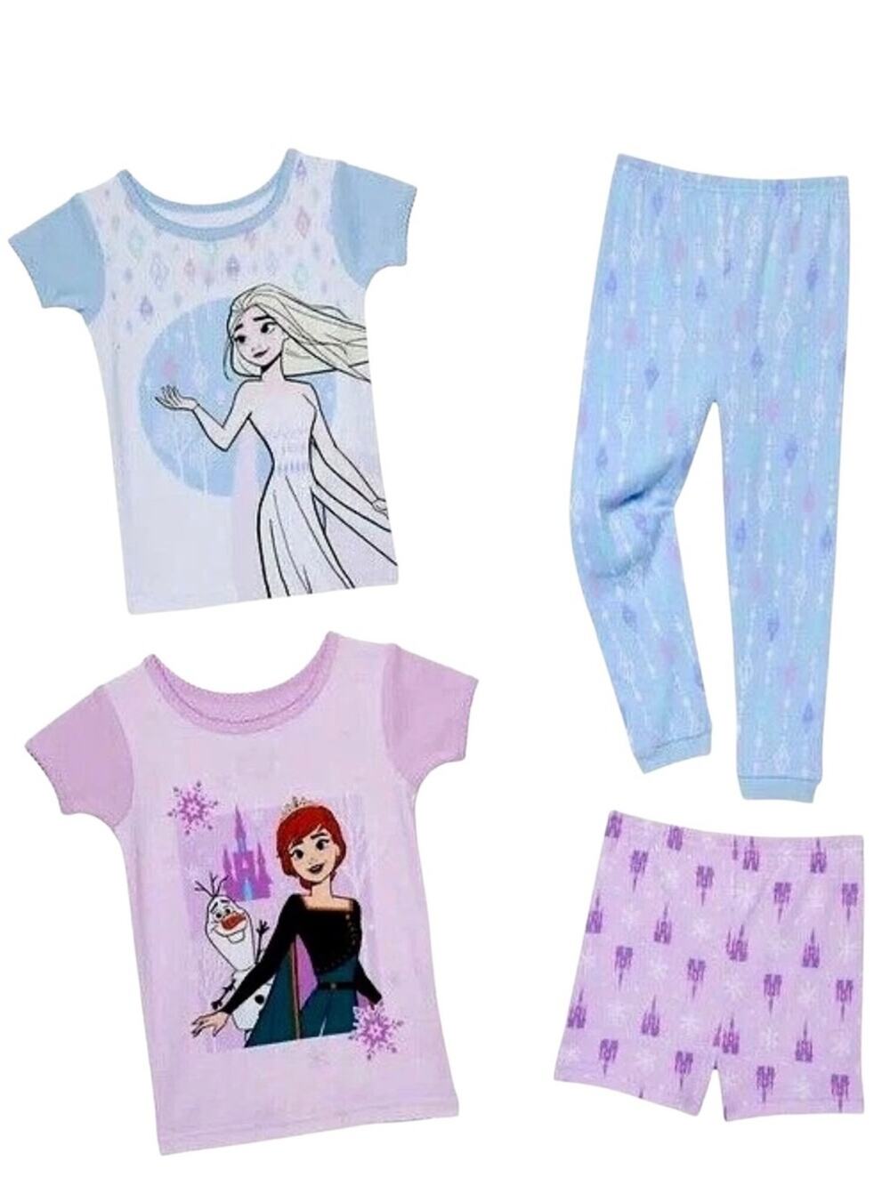 Disney Princess Girl’s 4-piece Cotton PJ Size 3T NWT